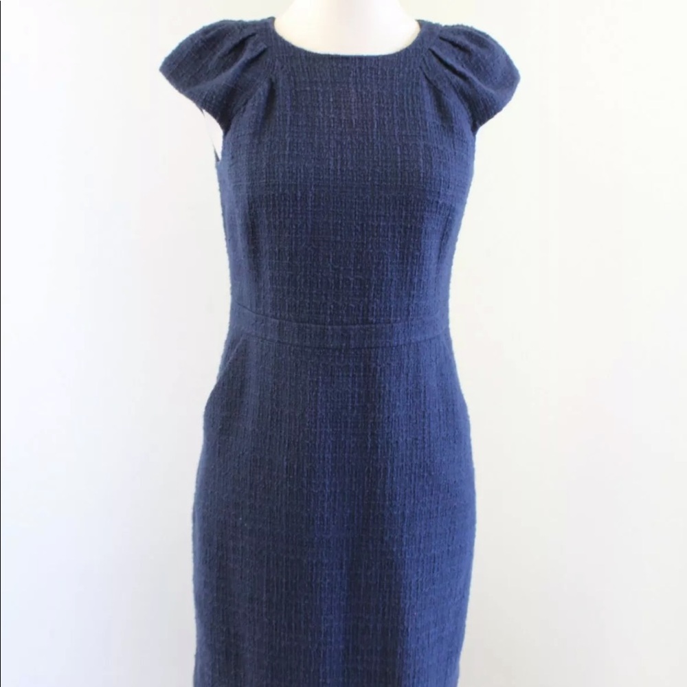 J Crew Factory Cap Sleeve Pocket Shift Dress